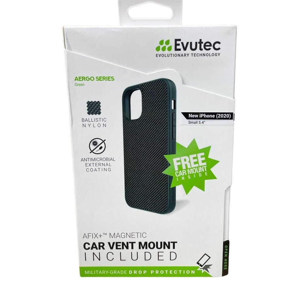 iPhone 5.4" Small Case Car Mount Magnetic Military Grade Drop Emerald Green